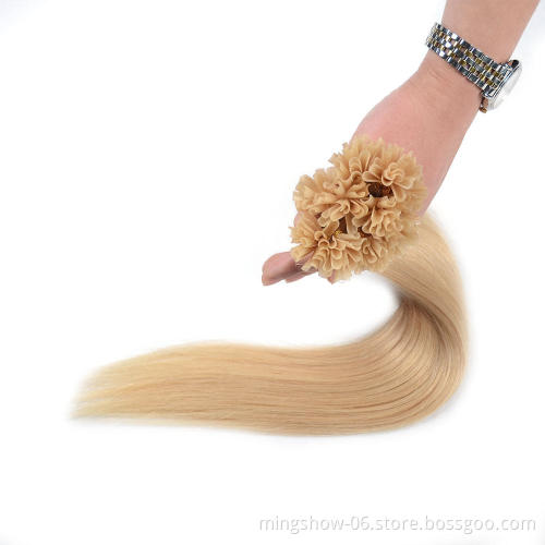 Cheap colored u tip hair extensions human hair